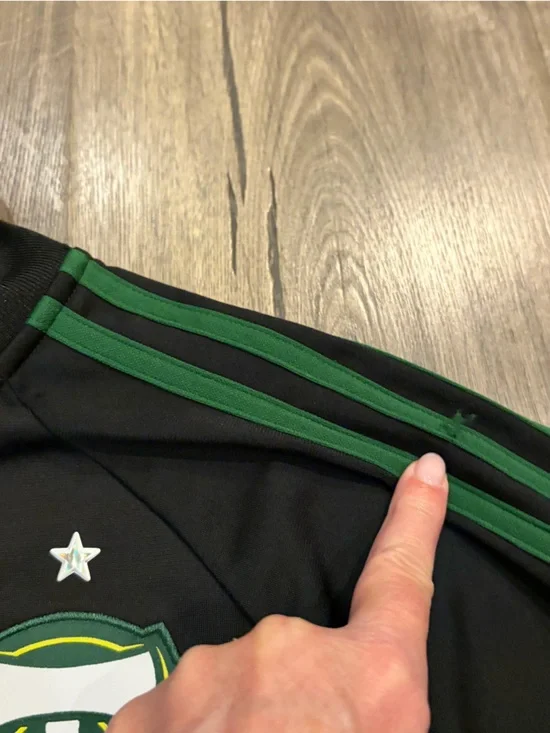 Portland Timbers Adidas Track Jacket Warm Up MLS Men's S Stripe Full Zip Warm-up - Picture 7 of 13